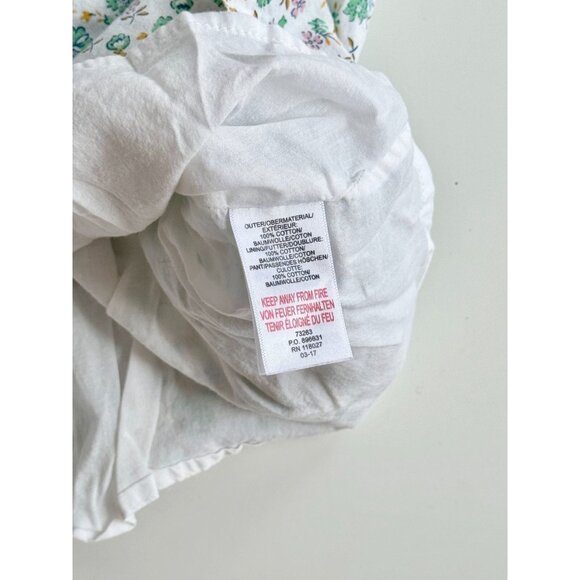 Baby Girls' BABY BODEN Dove Green Floral Cotton Poplin A-Line Dress, Size 6-12M - Picture 7 of 10